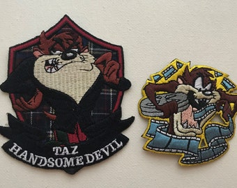 Diable de Tasmanie brodé Iron On Patch-Looney Tunes Taz Figure Badge 3 1/4"