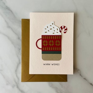Peppermint Wishes - Handgemaakte 3D-kerst-/vakantie-/winterkaart