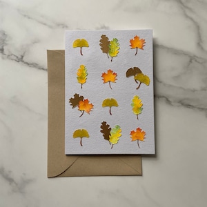 Herfstbladeren - handgemaakte 3D-kaart voor elke gelegenheid / Thanksgiving / Feestdag / Gewoon omdat / Herfstkaart