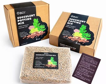 Premium Succulent Potting Mix 2.5lb/5lb Fast Rooting, Drainage Soil for Cacti & Succulents, Indoor Outdoor Use