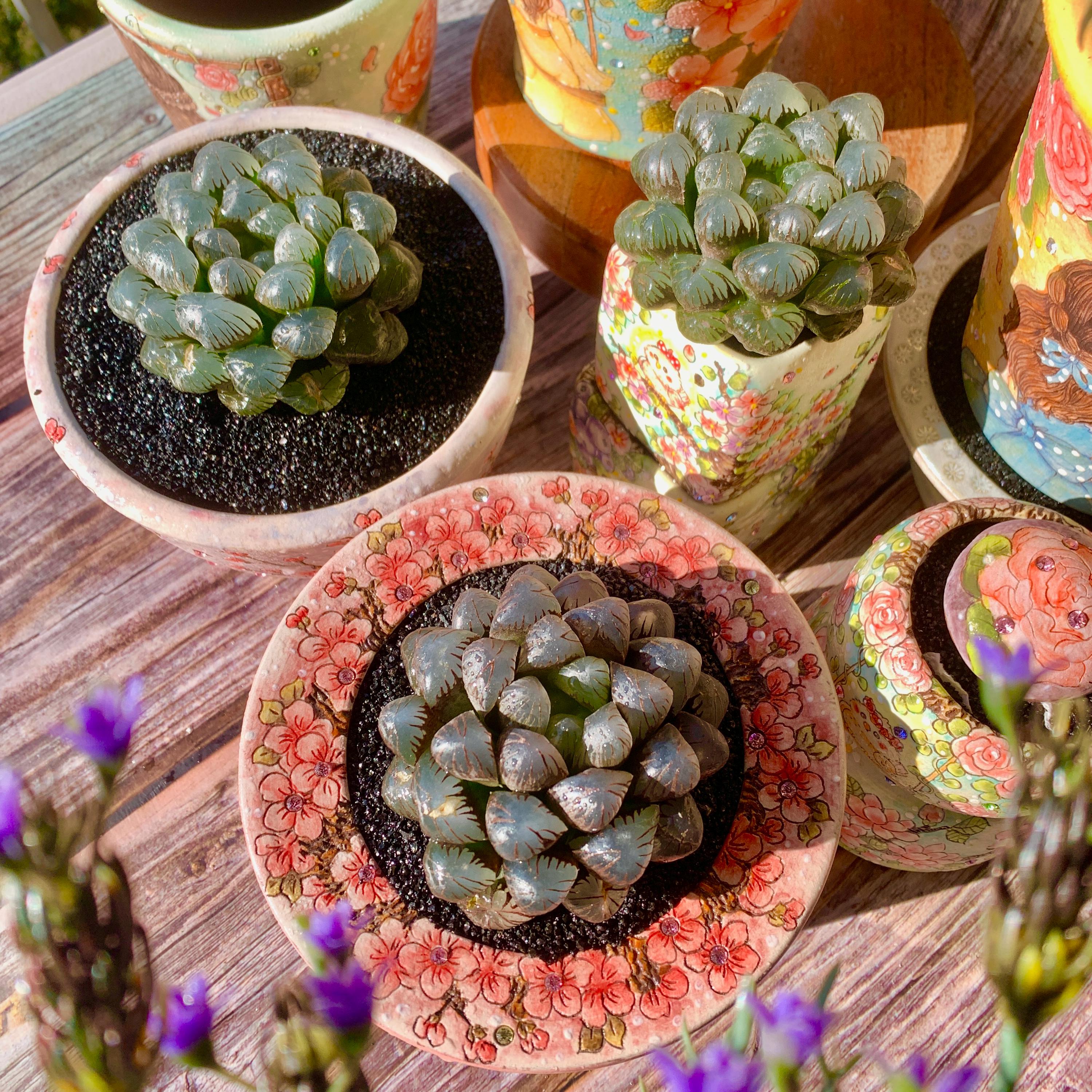 black terracotta plant pots Embossed Terracotta Planter – Spring Sweet main image 1
