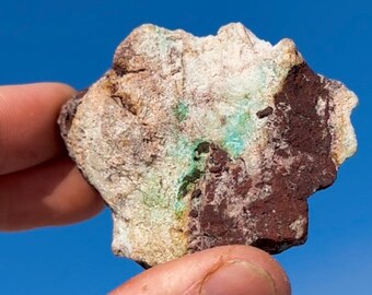 Chrysocolla Covered in Glittering Druzy Gorgeous Small Crystal Native Copper Throughout Rare Mineral Specimen Anniversary Mine Nevada