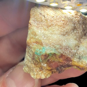 Druzy Covered Malachite Turquoise Native Copper Small Mineral Specimen 1”x 1”x 1” Gorgeous and Glittering Ethically Sourced Druzy Crystal US