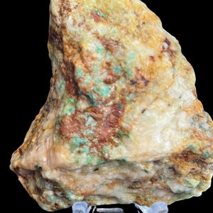 Chrysocolla Covered in Glittering Quartz Druzy Gorgeous Large Crystal Native Copper Throughout Rare Mineral Specimen Anniversary Mine Nevada