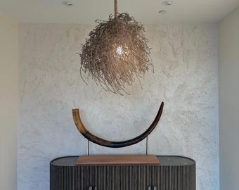 The ORIGINAL Tumbleweed Chandelier “Tumblier” ! Full Beautiful Hand Foraged USA! 16”x18” Easy Swag Light Kitchen Bedroom Light Western Decor