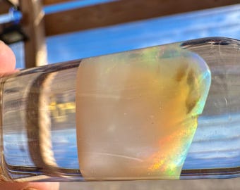 Great Color Play!! Virgin Valley Opal Rare!! 40ct+!!!! Precious Opal STUNNING Best High Fire Opal Contraluz Opal Nevada USA Hydrophane Opal