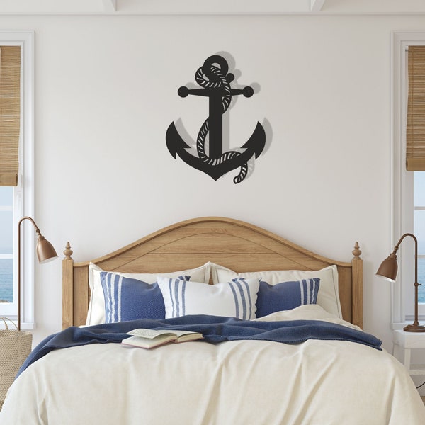 Anchor dxf svg file,laser cut file,cnc route file,wall art,anchor vectorel file,laser cutting files,anchor vector