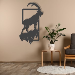 Mountain Sheep,file taglio laser,file percorso cnc,pannello arte parete,file dxf,svg,file,file vettoriale,file di taglio,piano vettoriale,modello,silhouette