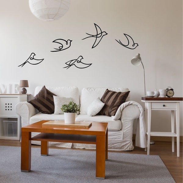 Fichier de découpe laser d’oiseaux d’art au trait, art mural d’oiseaux, fichier dxf d’oiseau, fichier svg d’oiseau, art mural d’oiseau