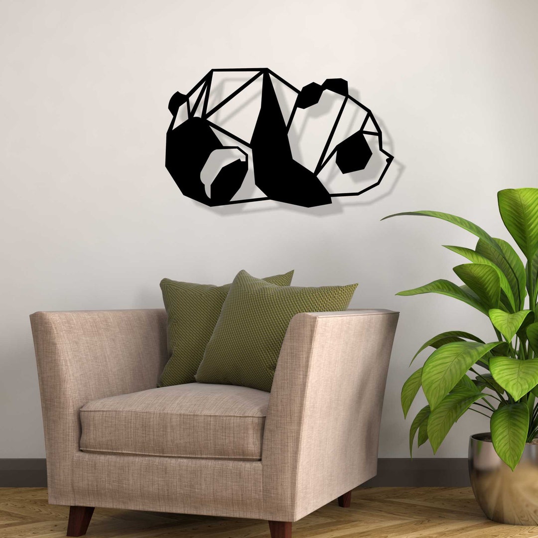 Panda Laser Cut File,cnc Route File,wall Art Panel,panda Dxf File,panda ...