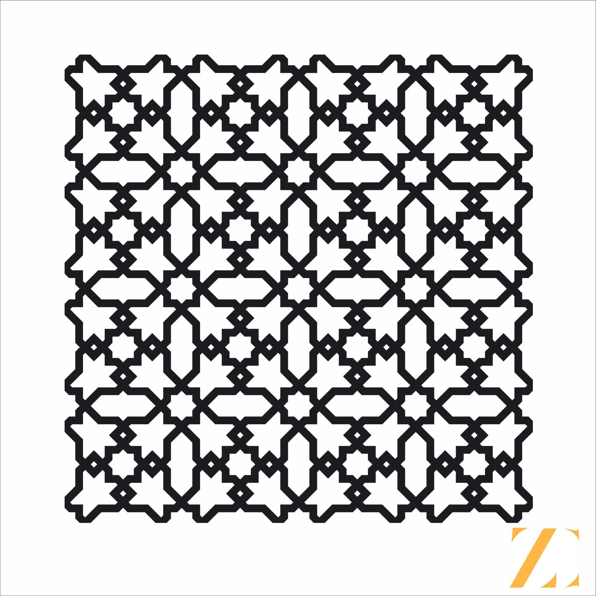 Islamic Pattern,vectorel Plasma Cut,,islamic,laser Cut File,cnc Route File,wall Art,panel,dxf