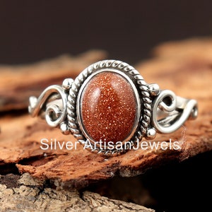 925 silver ring, Natural Sunstone Ring ,7X9 MM Oval Gemstone Ring, Golden Stone Ring , 925 Sterling Silver Ring, Gift Idea , Women Ring