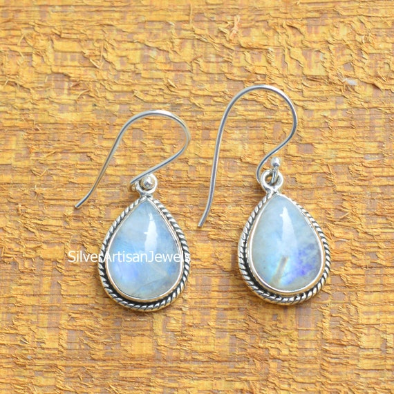 Blue cheap moonstone earrings