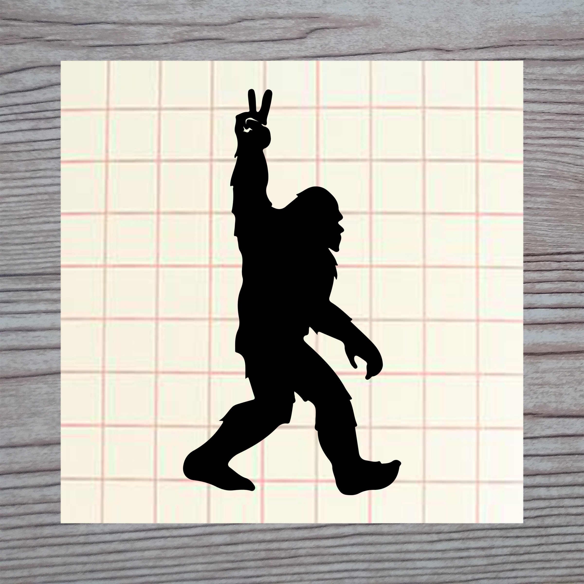 Bigfoot Peace Sign Cut Sticker/Vinyl/Decal Handmade Trendy | Etsy