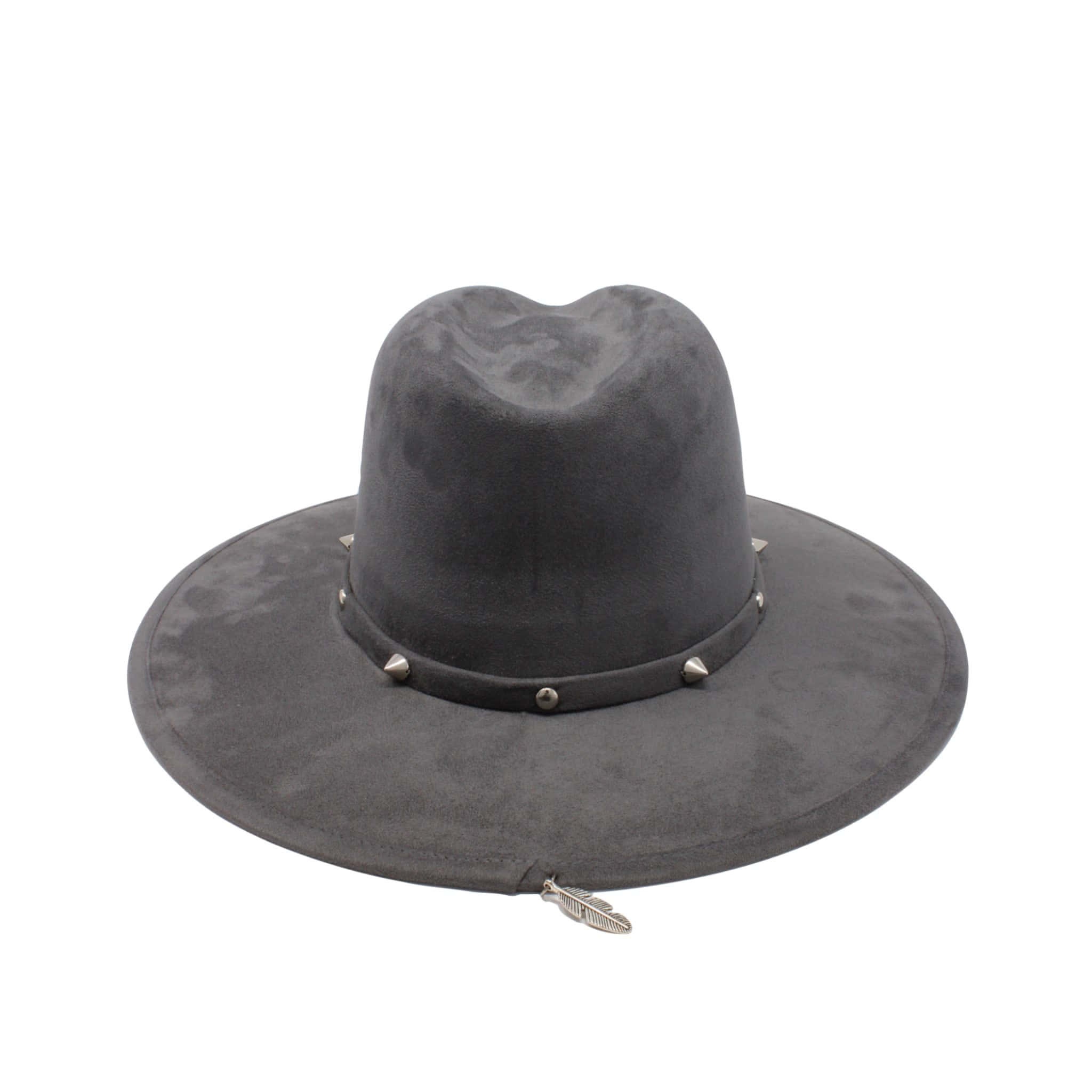 Size S Women's Gray Fedora Hat With Wide Brim Best Gift Etsy UK