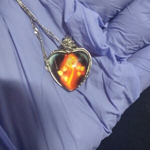 Burning Rose Crystal Heat Pendant.
