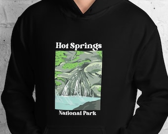 Sweat à capuche Retro Hot Springs National Park pour hommes