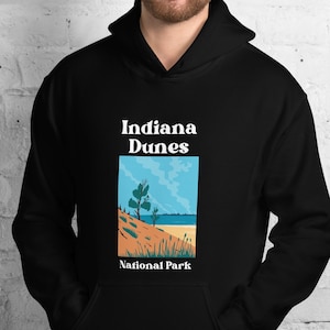 Men&#39;s Retro Indiana Dunes National Park Hoodie