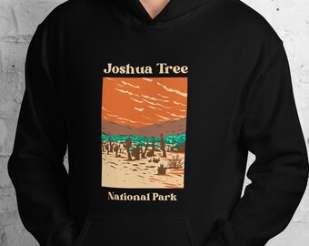 Men's Retro Joshua Tree National Park Hoodie