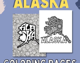 Alaska Coloring Pages, Floral Mandala (PDF Download)