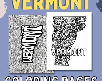 Vermont State Mandala Coloring Pages (PDF Download)