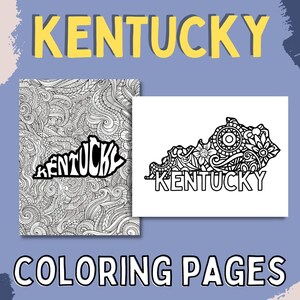 KENTUCKY Coloring Pages 2 PDF Pages