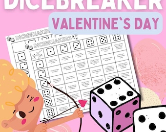 Valentine's Day Icebreaker Game | Dice Questions (PDF)