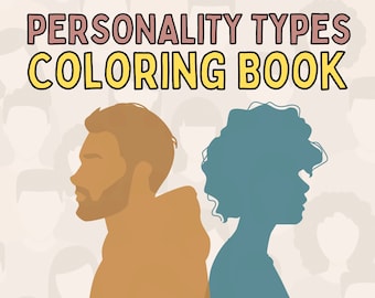 Myers-Briggs PDF Coloring Book | 2-Coloring Pages for Each Personality | MBTI Coloring Book