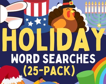 Holiday Word Search Collection (25 Puzzles / Every U.S Holiday / All Ages)