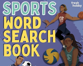 SPORTS Word Search Collection (20 Puzzles / Popular U.S Sports / All Ages!)