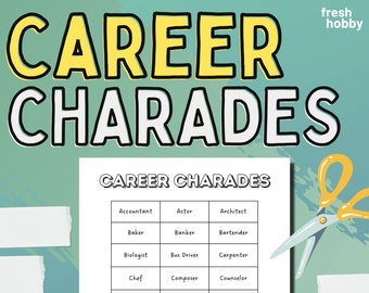 CAREER CHARADES | 50+ Career Slips | Icebreaker Acting Game for Career and Job Exploration | Print, Cut and Play! | Occupational Therapy