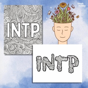 INTP Personality Type Coloring Pages | 2 Coloring Pages for Your Myers-Briggs Personality Type | MBTI Coloring Sheets