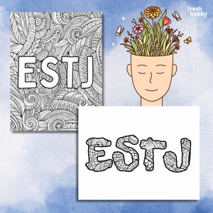 ESTJ Personality Type Coloring Pages | 2 Coloring Pages for Your Myers-Briggs Personality Type | MBTI Coloring Sheets