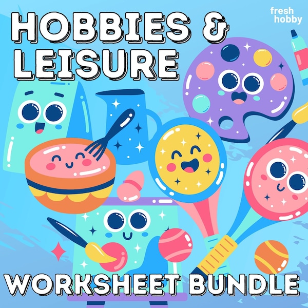 HOBBIES & LEISURE Worksheet Bundle | Recreational Therapy Activity Worksheets | Leisure Education Games, Worksheets and Activities