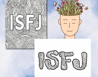 ISFJ Coloring Pages | Myers-Briggs Personality, Self-Reflection (Digital Download)