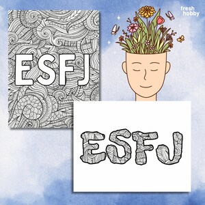 ESFJ Personality Type Coloring Pages | 2 Coloring Pages for Your Myers-Briggs Personality Type | MBTI Coloring Sheets