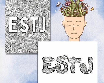 ESTJ Coloring Pages | Myers-Briggs MBTI, Printable (Digital Download)