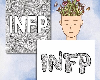 INFP Coloring Pages | Myers-Briggs Personality (Digital Download)