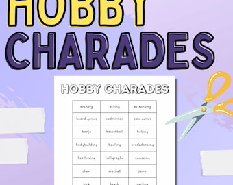 Hobby Charades Game | Fun Acting Icebreaker (PDF Pattern)