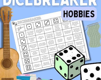 HOBBIES Dicebreaker – Hobby & Leisure Icebreaker Game for Recreational Therapy Groups (Printable PDF Digital Download)