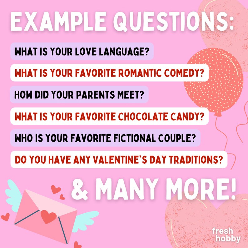Dicebreaker VALENTINE'S DAY Valentine's Icebreaker Questions & Conversation Game Conversation-Starter Game Valentine's Question Game image 3