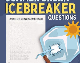 Summer Break Icebreaker Questions – Printable Conversation Starters (Digital Download)