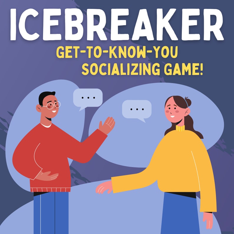 MINGLE BINGO Find the Guest Icebreaker Game Human Bingo Gettoknowyou