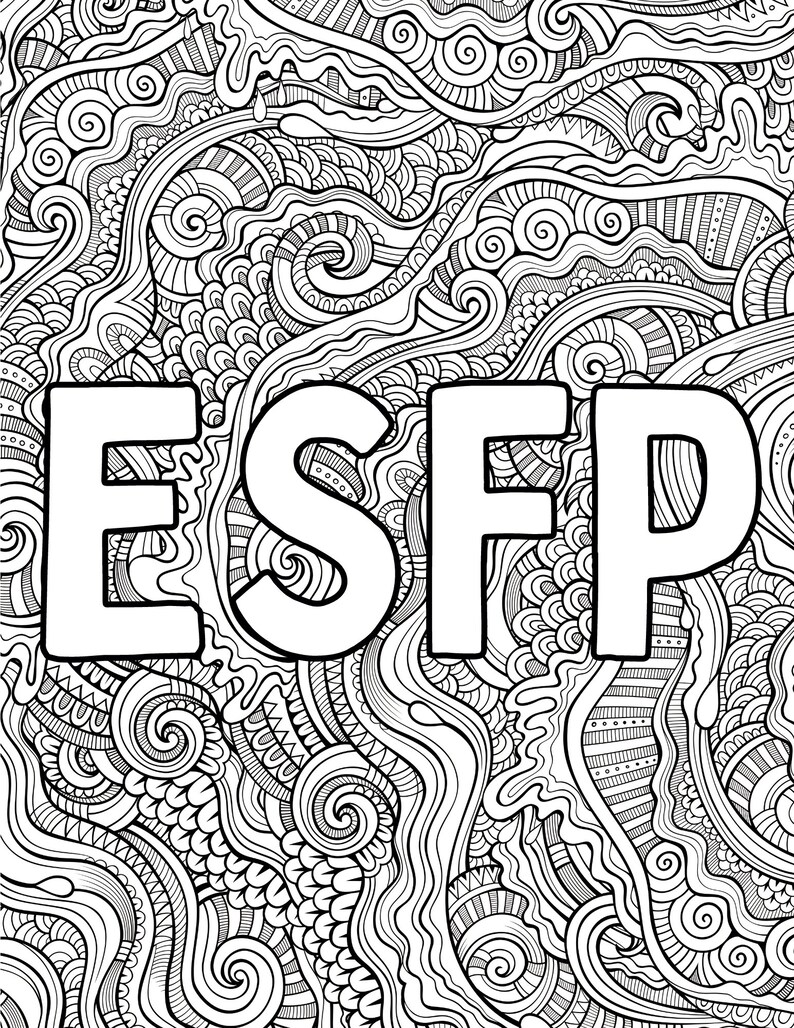 ESFP Personality Type Coloring Pages | 2 Coloring Pages for Your Myers ...