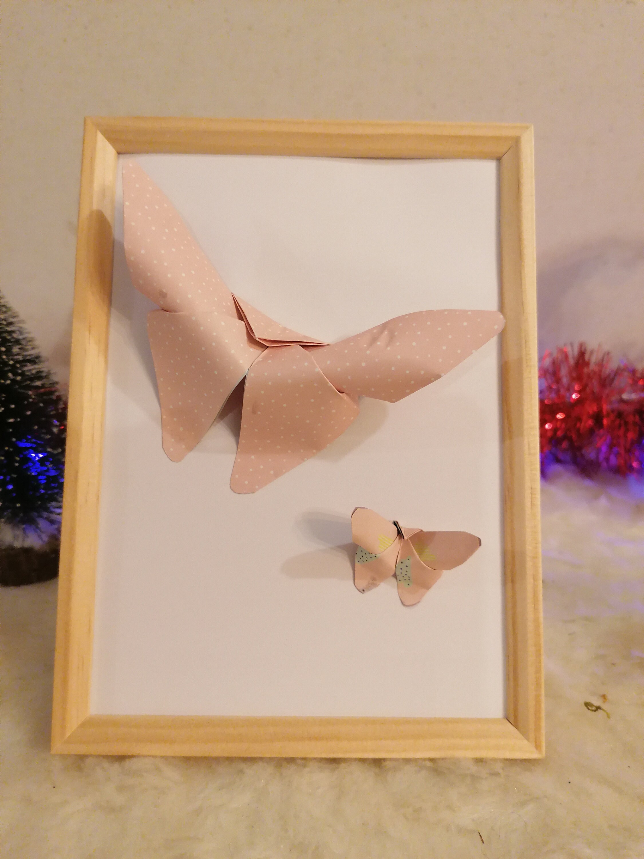 Cadre Origami Papillons à Personnaliser
