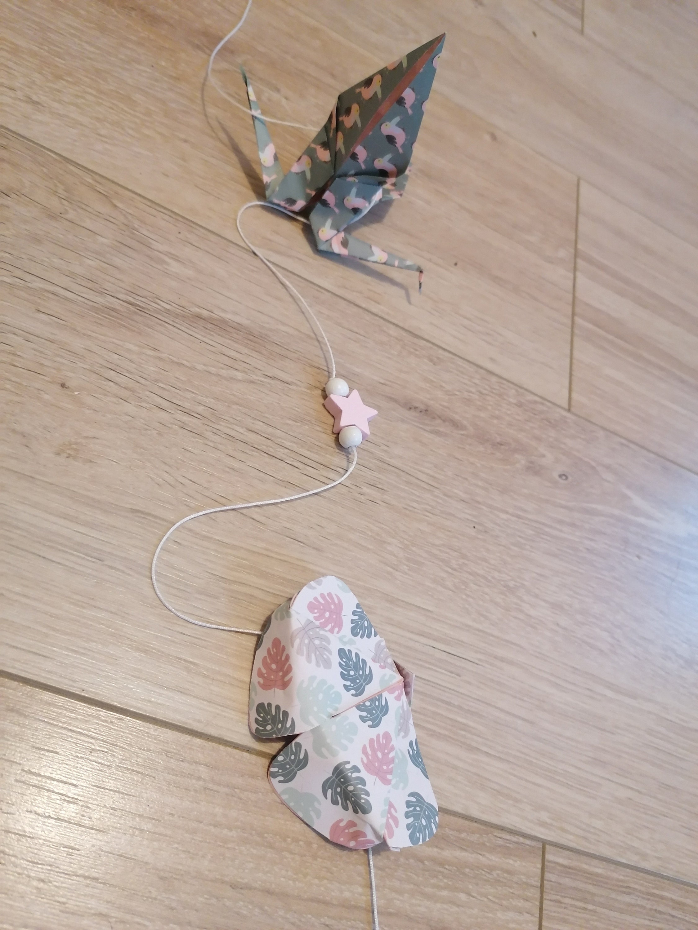 Guirlande Origami Grues, Papillons et Nuages