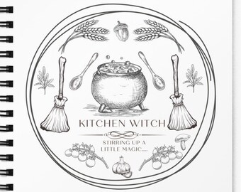 Kitchen Witch, Stirring Up A Little Magic Spiral notebook