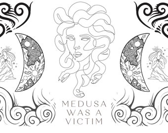 Medusa fue una víctima Pegatinas sin burbujas