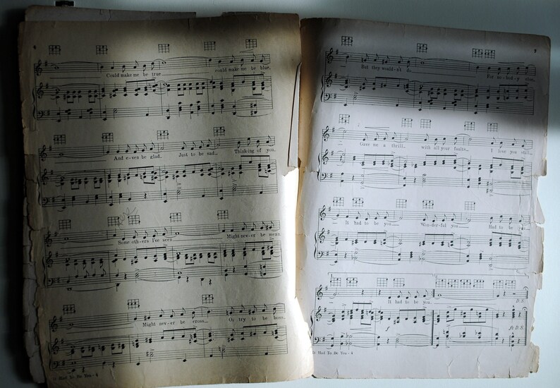 1920s Vintage Sheet Music for Framing It Had to Be You by Gus Kahn and ...