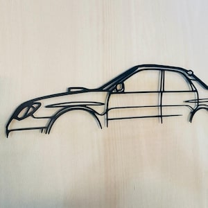 Rally Car Metal Wall Art: Garage Decor Sign